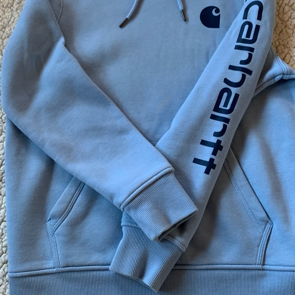 Carhartt Women’s Light Blue Hoodie - Picture 2 of 4